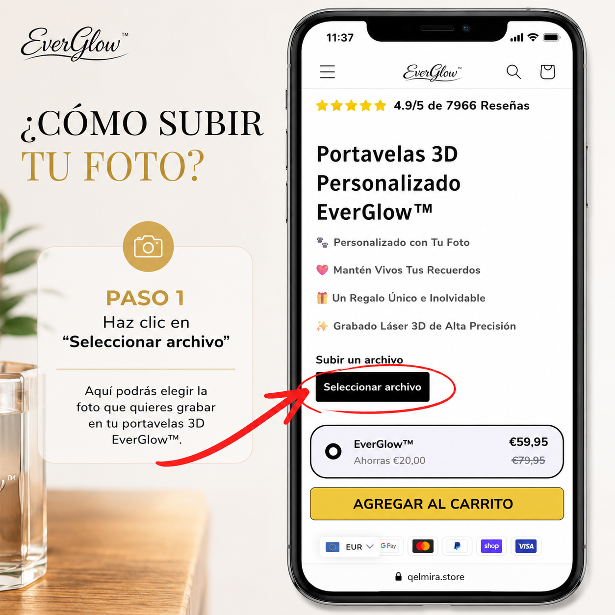 EverGlow™ Portavelas 3D