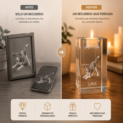 Portavelas 3D Personalizado EverGlow™